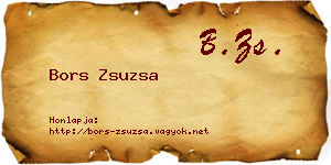 Bors Zsuzsa névjegykártya