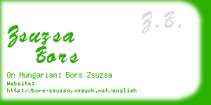 zsuzsa bors business card